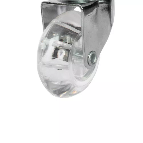 Rodízio Giratório Série Gel 50mm 40kg com Placa Roda Transparente - Colson