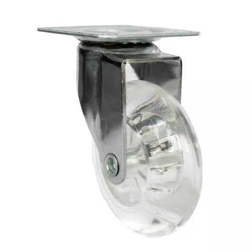 Rodízio Giratório Série Gel com Placa 75mm 50kg Transparente - Colson