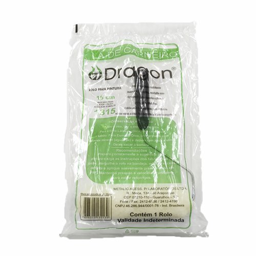 Rolo De Lã 15cm com Cabo - Dragon