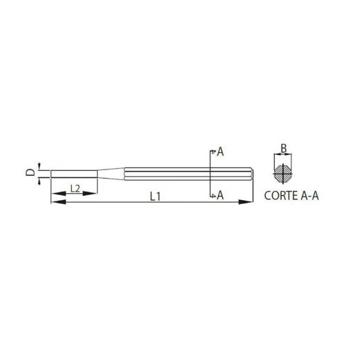 Saca Pino Paralelo 150 x 8mm - 210106BR - Belzer