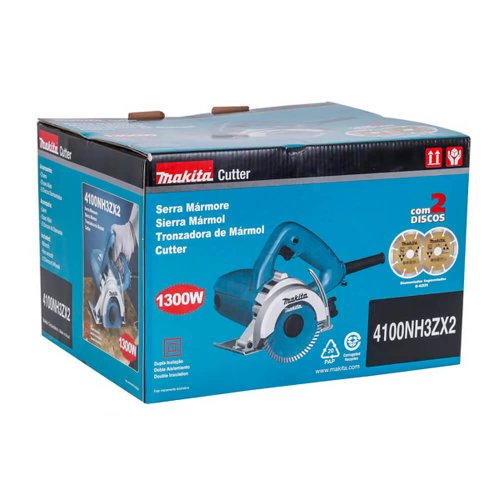 Serra Mármore 110mm 220V com 2 Discos - Makita 4100NH3ZX22