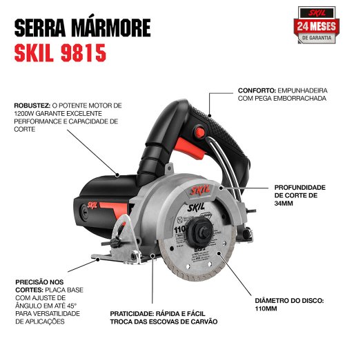 Serra Mármore 9815 220V 1200W - Skil