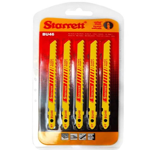 Serra Tico-Tico Bi-Metal 100mm 6D Cartela Com 5 peças BU46 - Starrett