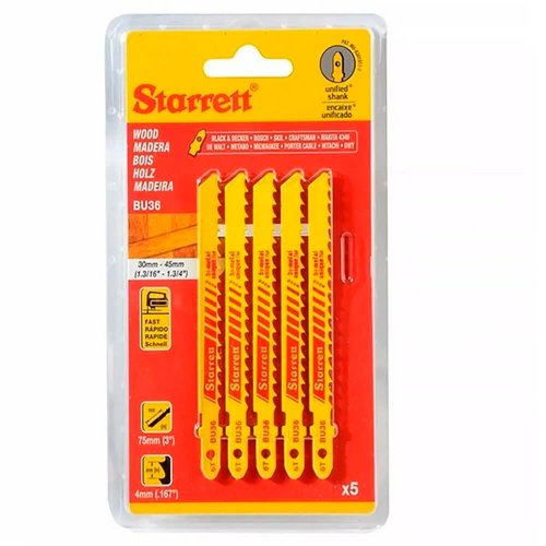 Serra Tico-Tico Bi-Metal, 75mm 6D Cartela Com 5 Peças - Starrett