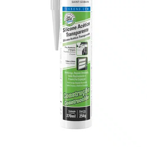 Silicone Acético Construção Transparente 256G/270ML - TekBond