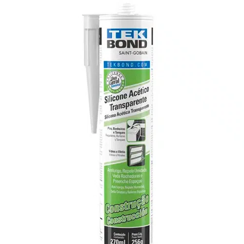 Silicone Acético Construção Transparente 256G/270ML - TekBond