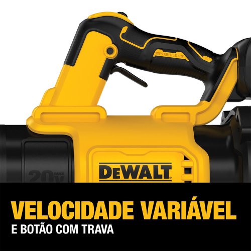 Soprador de Folhas Brushless à Bateria 20V MAX - Dewalt DCBL722B-B3