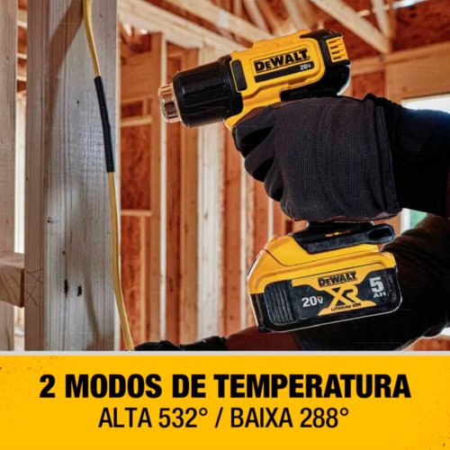 Soprador Térmico 20V Max Sem Bateria e Carregador - Dewalt DCE530B