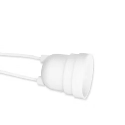 Soquete Branco com Rabicho 2P + T 20A 250V - Pluzie
