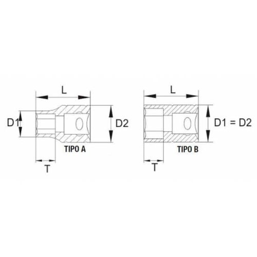 Soquete Sextavado 1/4" x 9mm - 234007BX - Belzer