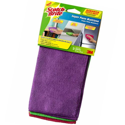 Super Pano Scotch Brite Multiuso com 3 peças - 3M