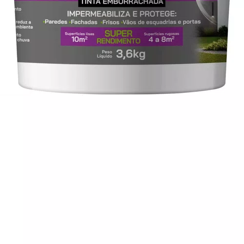 Tinta Emborrachada Impermeabilizante Pro Paredes Branca 3.6KG - GARIN