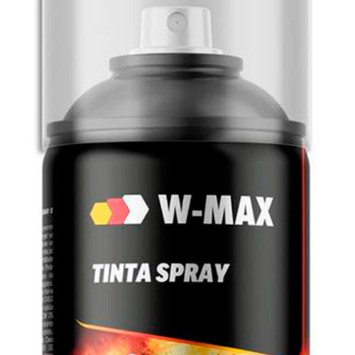 Tinta Spray Acrílica W-Max Preto Fosco 400ML/215G - W-Max