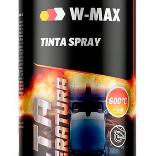 Tinta Spray Acrílica W-Max Preto Fosco 400ML/215G - W-Max