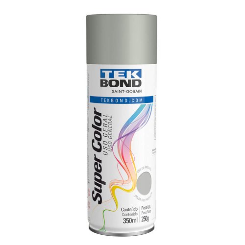 Tinta Spray Alumínio Uso Geral 350ml/250g - Tekbond Tinta Spray Alumínio Uso Geral 350ml/250g - Tekbond