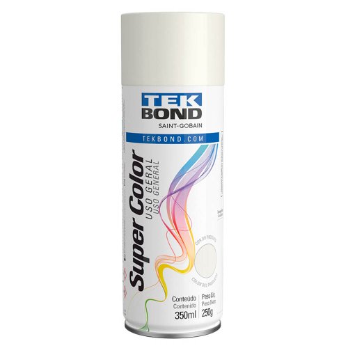 Tinta Spray Branco Brilhante Uso Geral 350ml/250g - TekBond