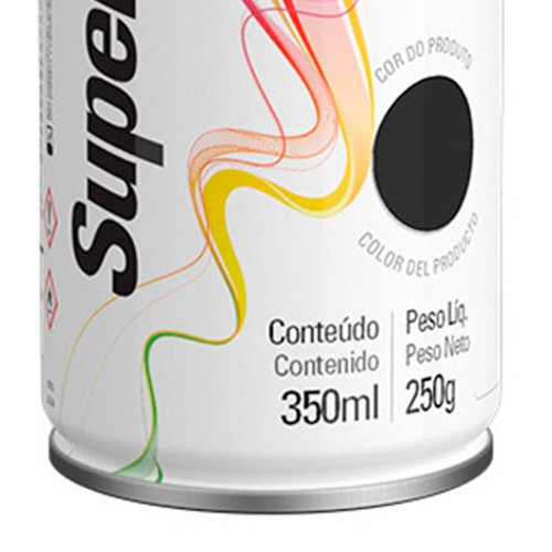 Tinta Spray Preto Brilhante Uso Geral 350ml/250g - TekBond