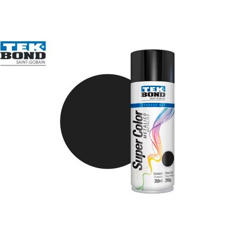 Tinta Spray Preto Fosco Uso Geral 350ml/250g - TekBond