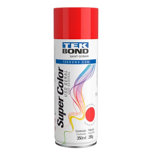 Tinta Spray Vermelho Uso Geral 350ml/250g - TekBond