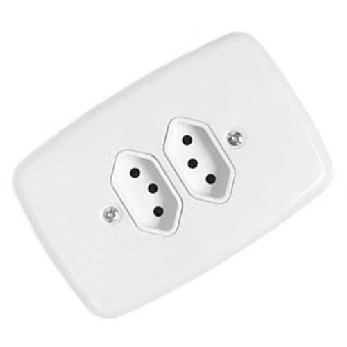 Tomada Dupla 2P + T 20A 250V - Pluzie