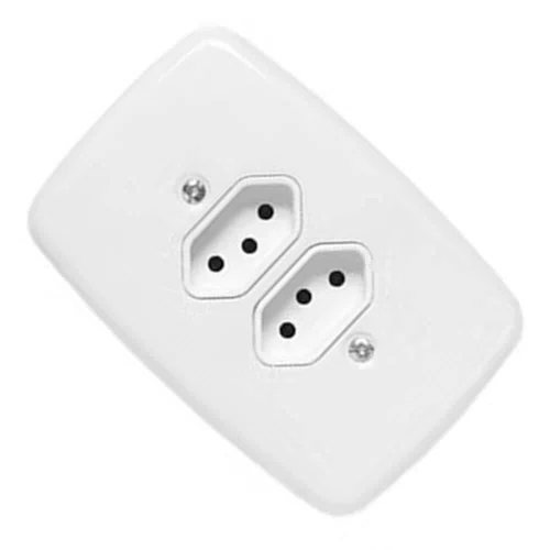 Tomada Dupla 2P + T 20A 250V - Pluzie