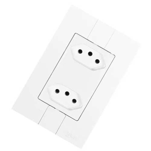 Tomada Dupla Fácil 2P + T 20A 250V - Pluzie