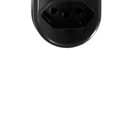Tomada em Barra 3 Vias Preta 2P + T 10A 250V - Pluzie