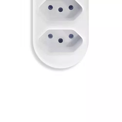 Tomada em Barra 4 Vias 2P + T 10A 250V Branco - Pluzie