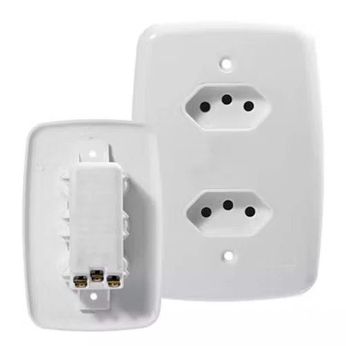 Tomada Fácil - 2 Tomadas 2P 10A 250V - Pluzie