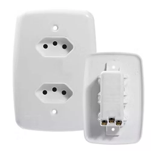 Tomada Fácil - 2 Tomadas 2P 10A 250V - Pluzie