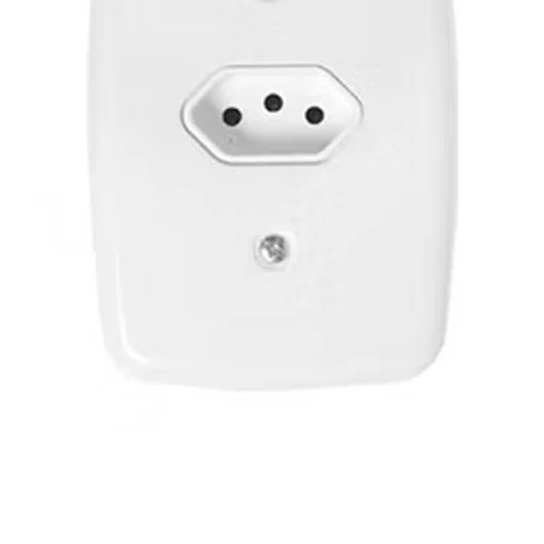 Tomada Simples 2P + T 20A 250V com Placa Branca - Pluzie
