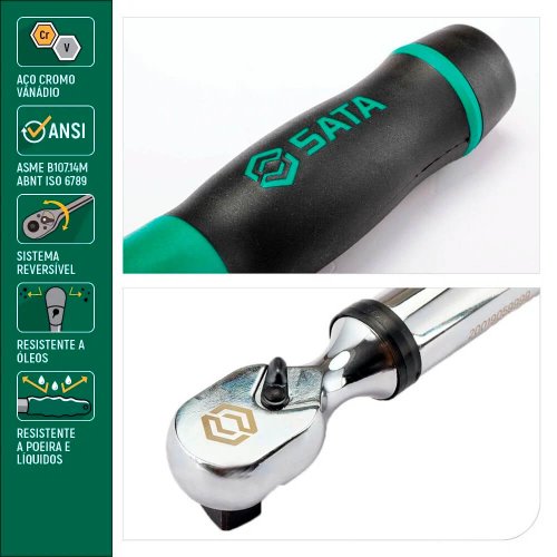 Torquímetro Digital de 1/2" 40-200Nm - Sata