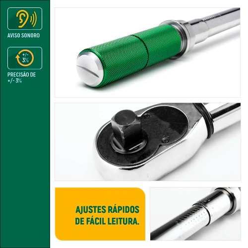 Torquímetro Estalo 1/2" 20-100 Nm - Sata