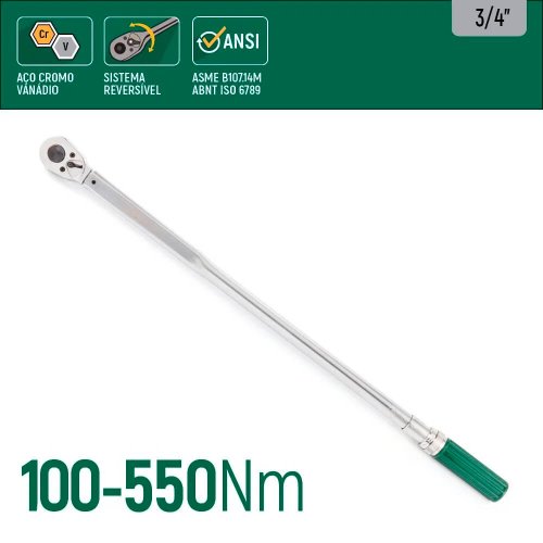 Torquímetro Estalo 3/4" 100-550 Nm - Sata