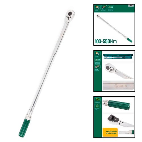 Torquímetro Estalo 3/4" 100-550 Nm - Sata