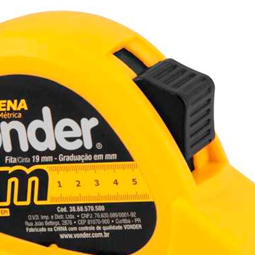 Trena Aço 5mx19mm Graduação mm - Vonder