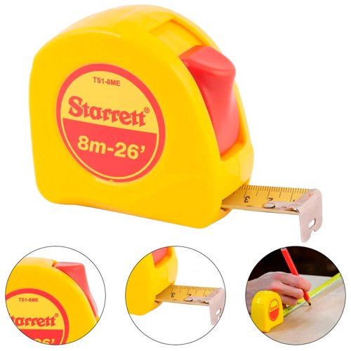 Trena de Bolso Starrett 8m/26" STS1-8ME - Starrett