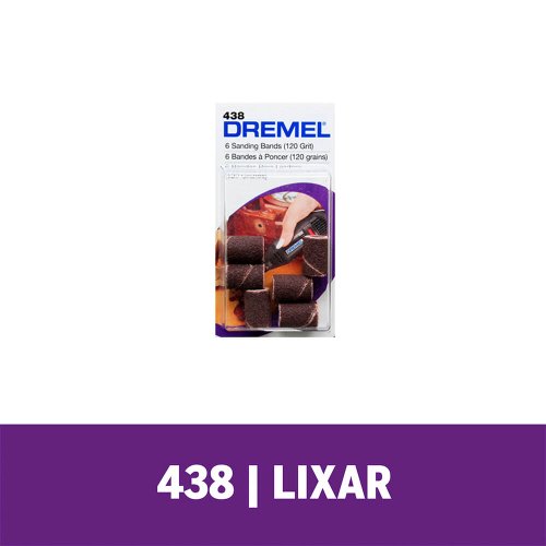 Tubo de Lixa 1/4" 6 Unidades Ref.: 438 - Dremel