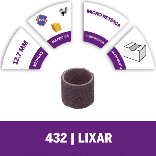 Tubo de Lixa G120 Com 6 Unidades REF 432 - Dremel