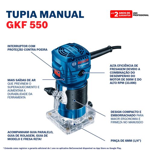 Tupia GKF550 220V 550W - Bosch