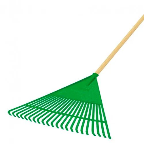 Vassoura Tipo Ancinho Verde com Cabo - Trapp