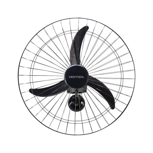 Ventilador de Parede Preto 60cm Bivolt Premium - Ventisol