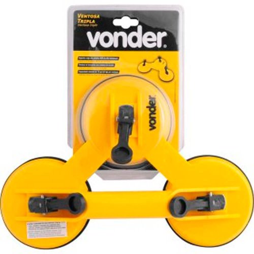 Ventosa Tripla 110mm de Plástico - Vonder