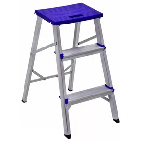 Banqueta Escada Doméstica em Alumínio com 3 Degraus - Real Escadas