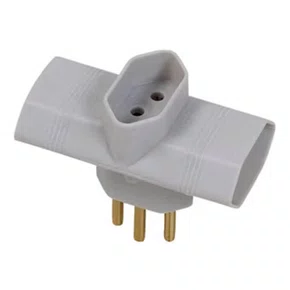 Benjamin 3 Saídas 2P + T 10A 250V Cinza - Pluzie