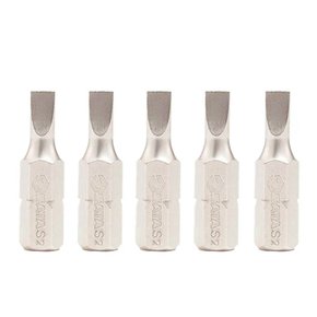 Bit Fenda 1/4" x 25mm x 4mm com 5 peças - Sata