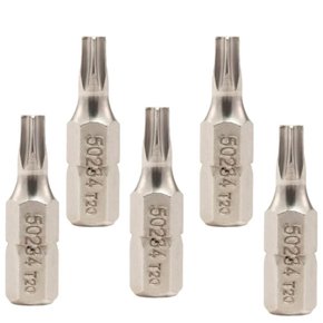 Bit Torx T 1/4" x 25mm x T20 com 5 peças - Sata