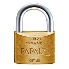 Cadeado Com Chave Tetra de CRT50 em Latão - Papaiz Cadeado Com Chave Tetra de CRT50 em Latão - Papaiz