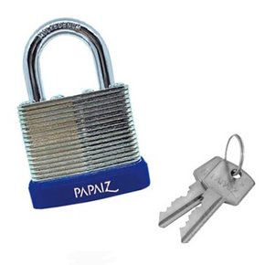 Cadeado de Aço Laminado com Chaves 40mm 01148400SM - Papaiz