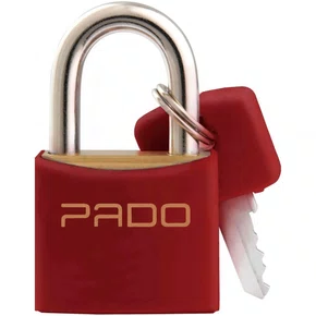 Cadeado de Latão 35/50mm Vermelho - Pado